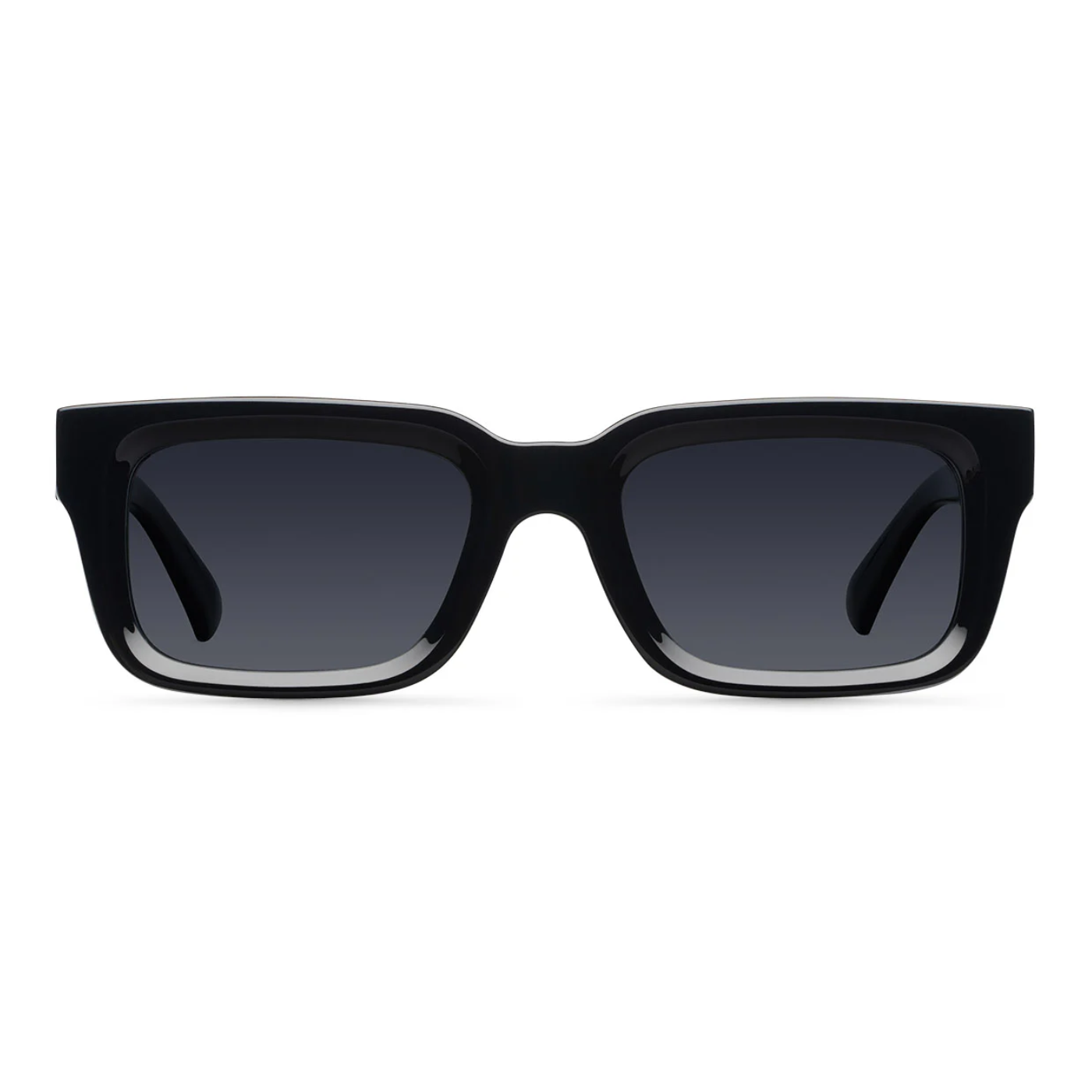 Meller Black Rectangular Sunglasses Meller | Sisi All Black - Sunglasses main image 4