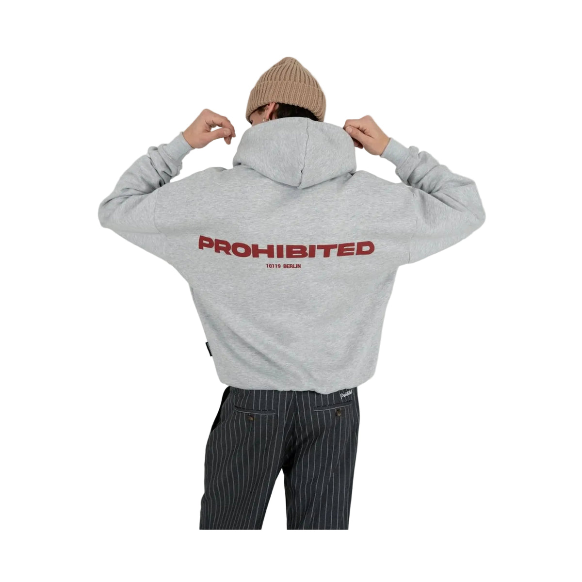 Hoodie Prohibited 10119 Cinzento