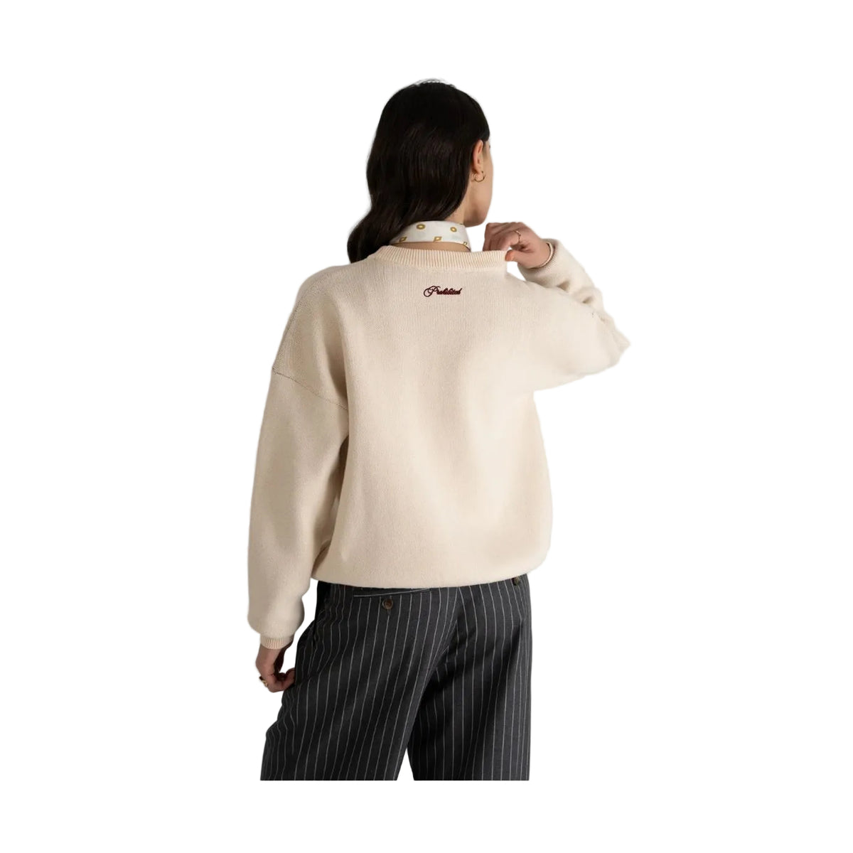 Camisola de Malha Prohibited Initial Creme