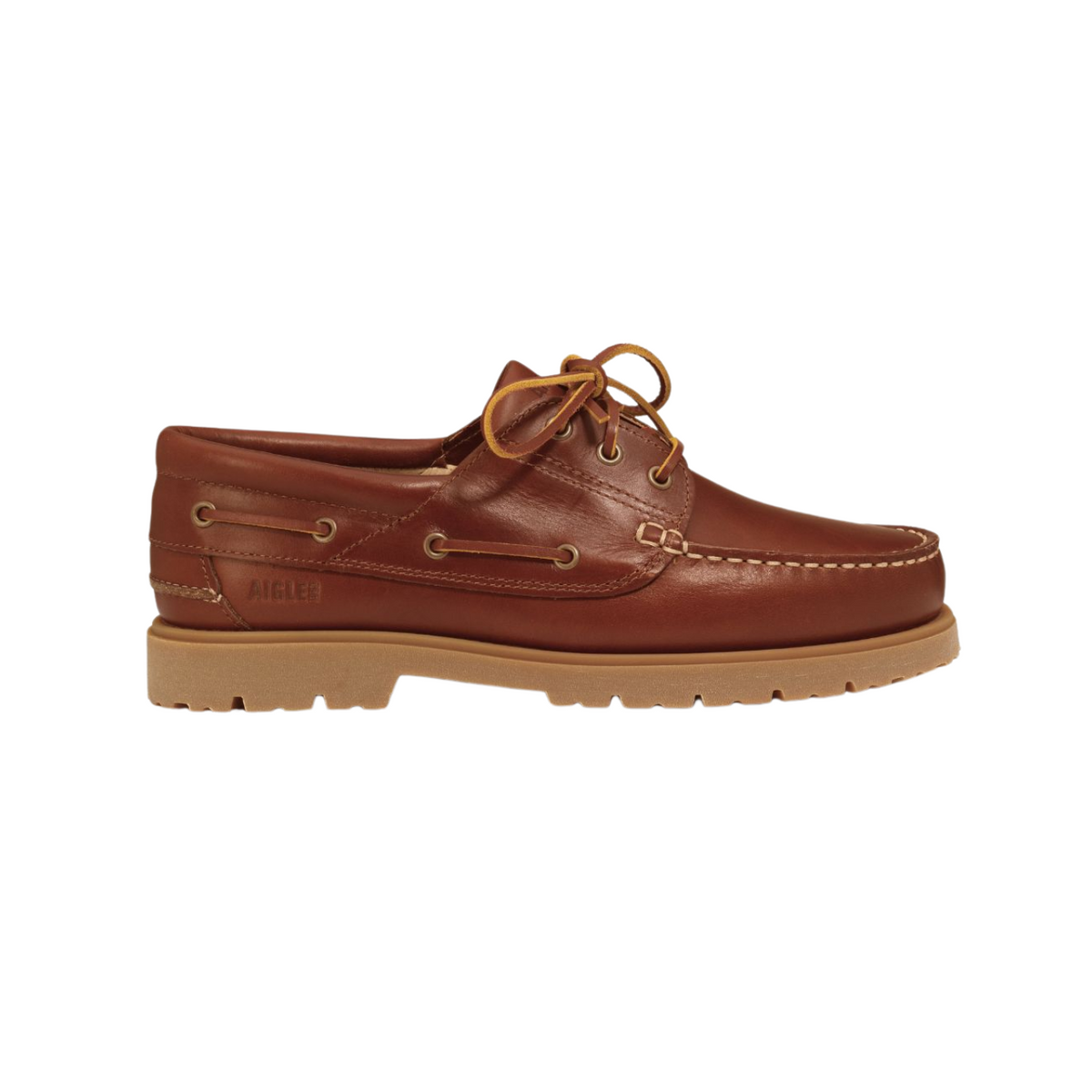 Sapato em Pele Tarmac Acaju AIGLE