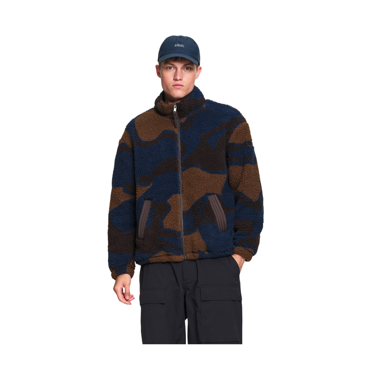 Casaco de Lã Light T-Kit Azul Marinho Camuflado AIGLE