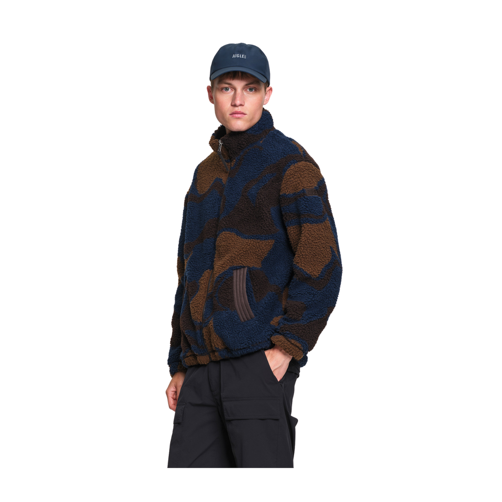 Casaco de Lã Light T-Kit Azul Marinho Camuflado AIGLE