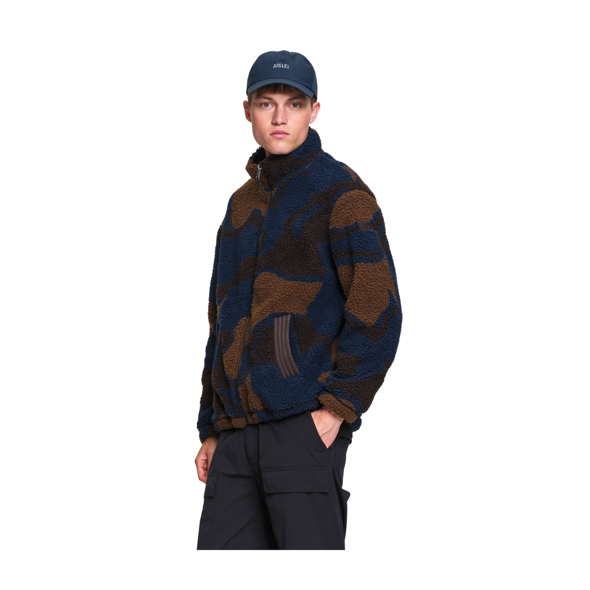 Casaco de Lã Light T-Kit Azul Marinho Camuflado AIGLE
