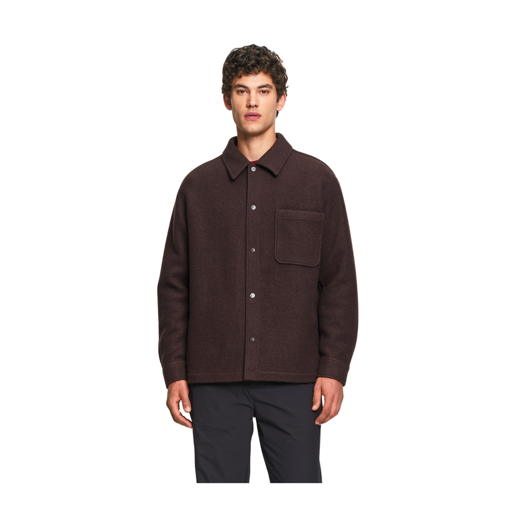 AIGLE Brown Wool Overshirt