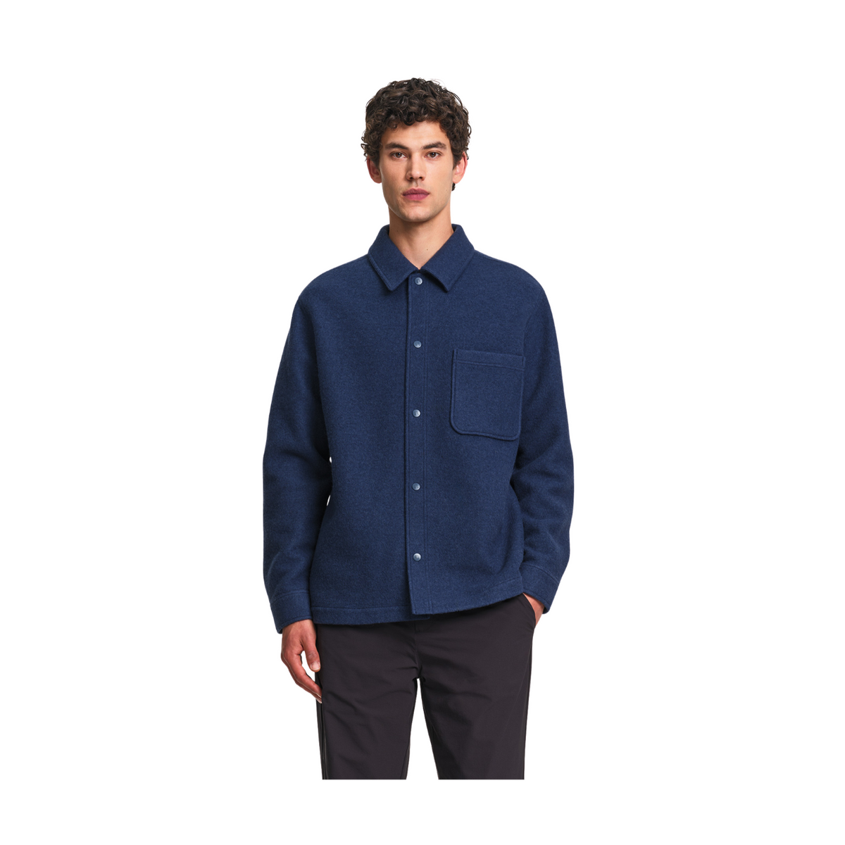 Overshirt de Lã Azul AIGLE