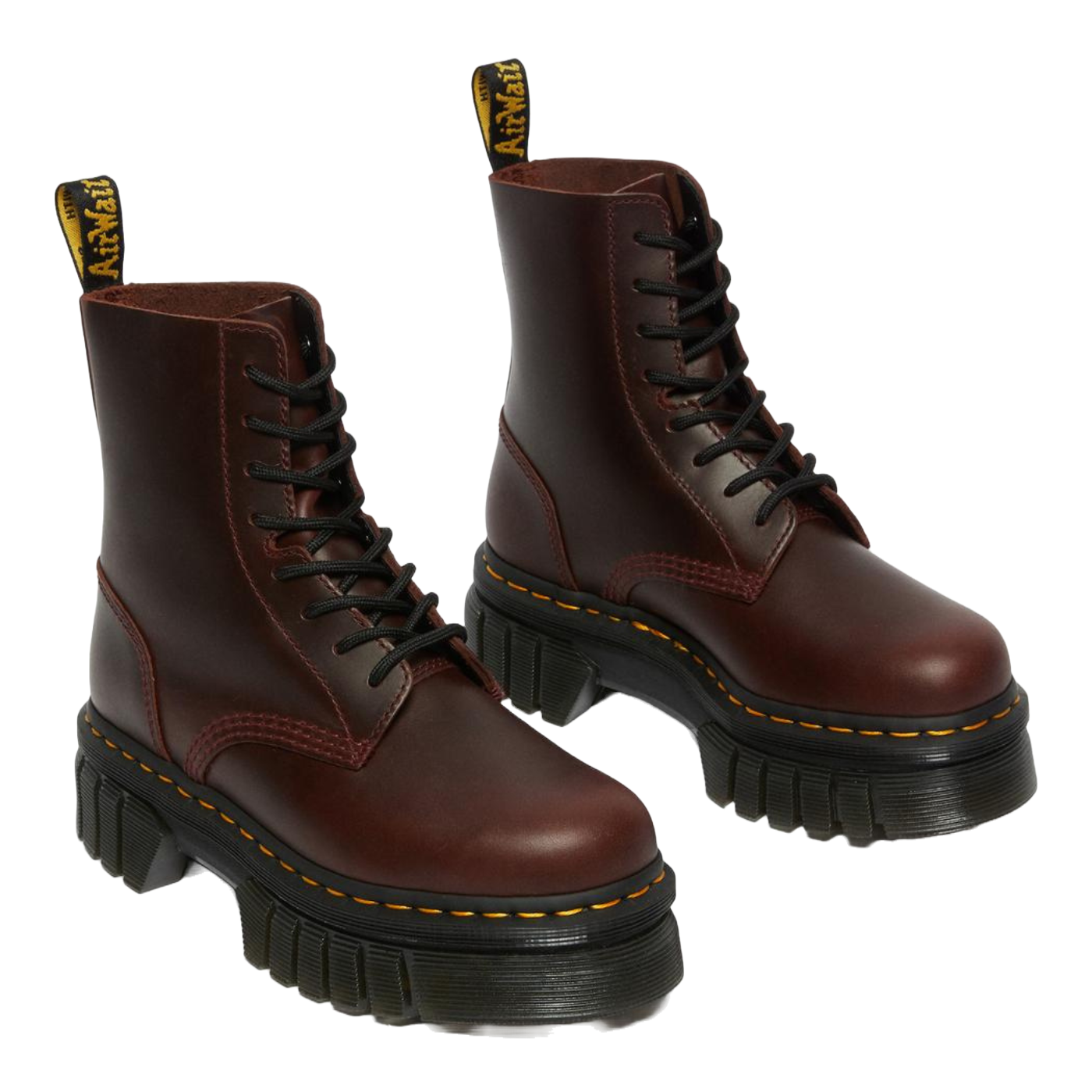 Women's Dr. Martens Audrick Charro Brando Platform Boots in Red