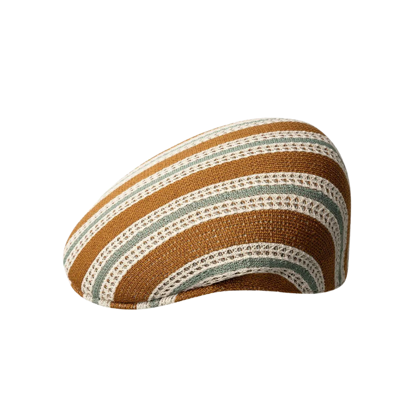 Boina unissexo Kangol Resort Stripe 504 Caramelo