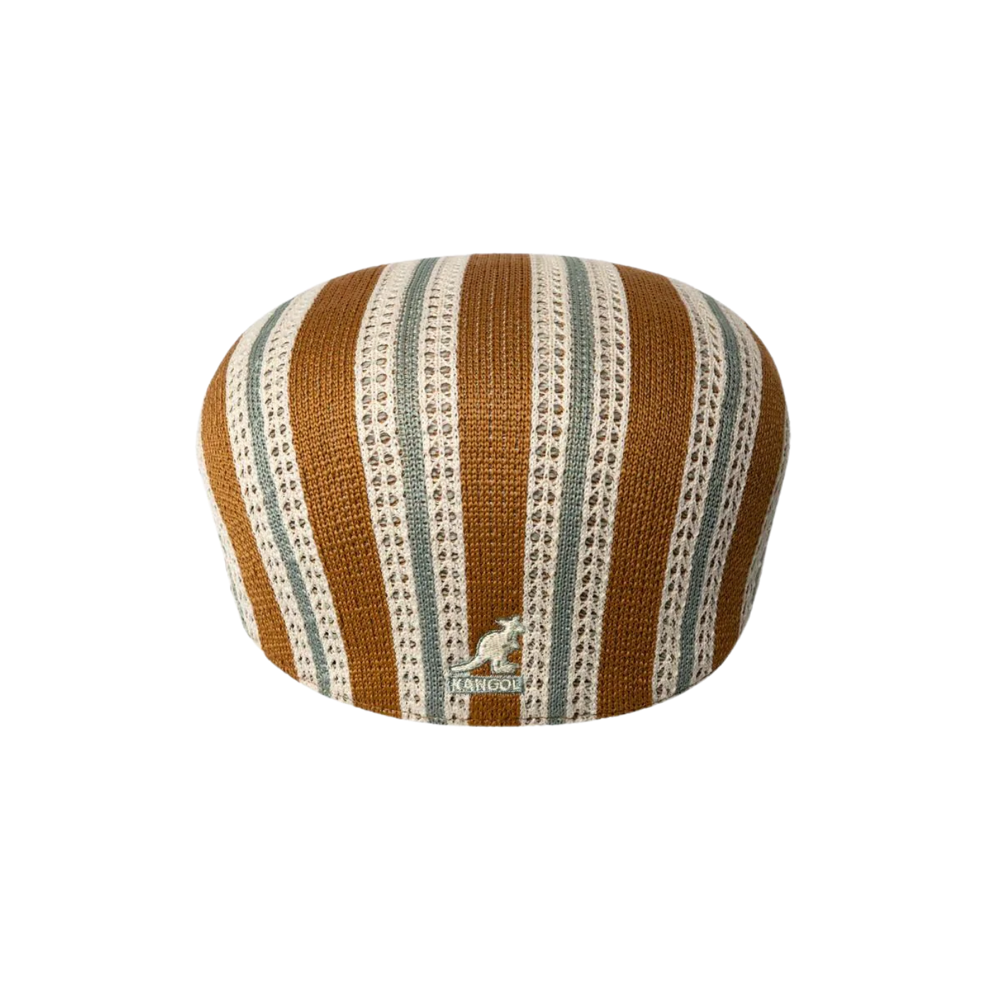 Boina unissexo Kangol Resort Stripe 504 Caramelo