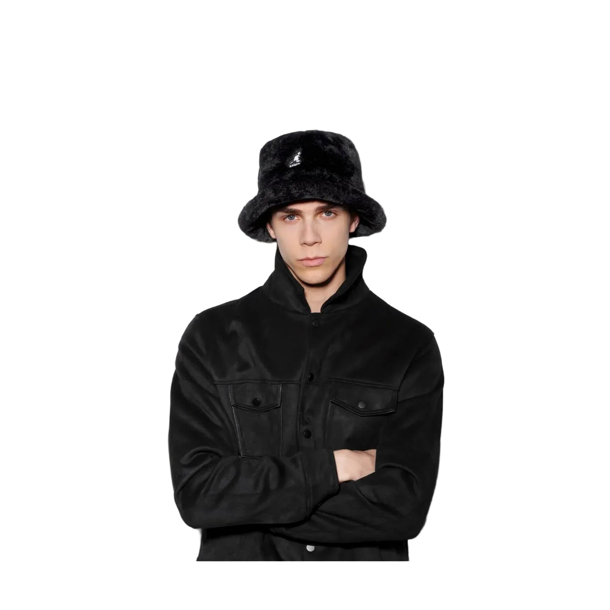 Bucket Kangol Faux Fur Preto