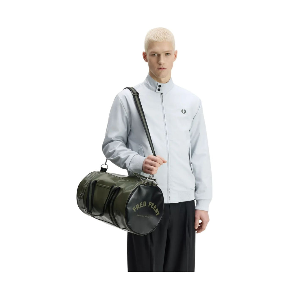 Saco Clássico Barrel Bag Fred Perry Verde e Preto