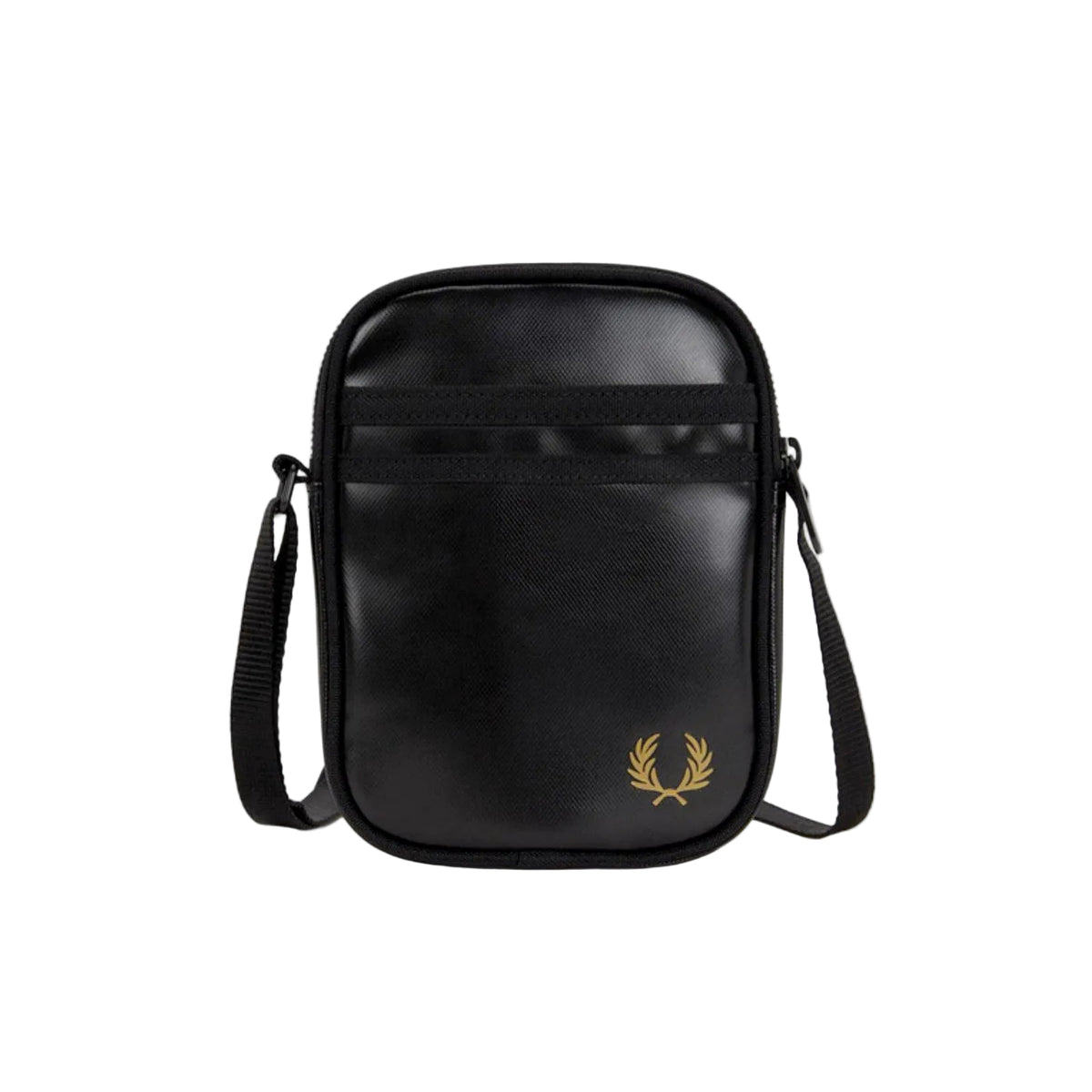 Bolsa a tiracolo pequena clássica Fred Perry All Black