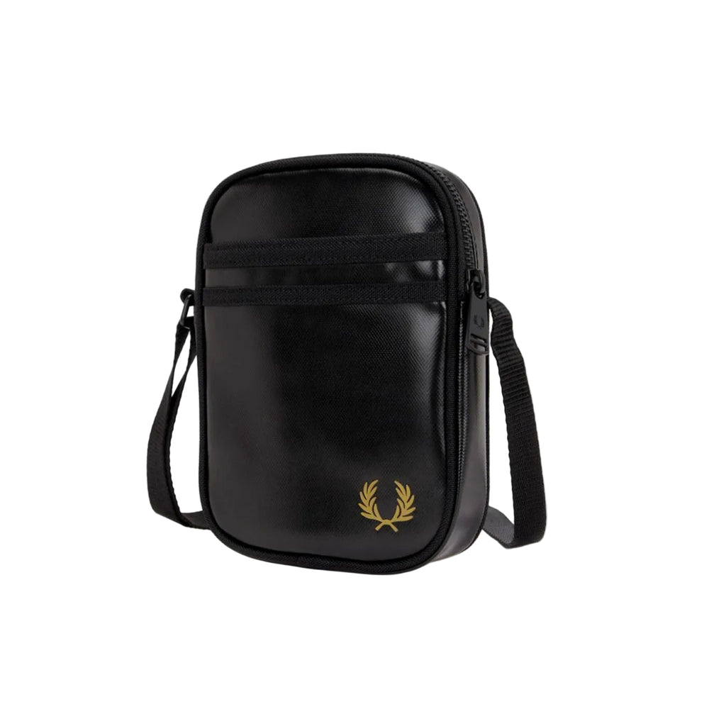 Bolsa a tiracolo pequena clássica Fred Perry All Black