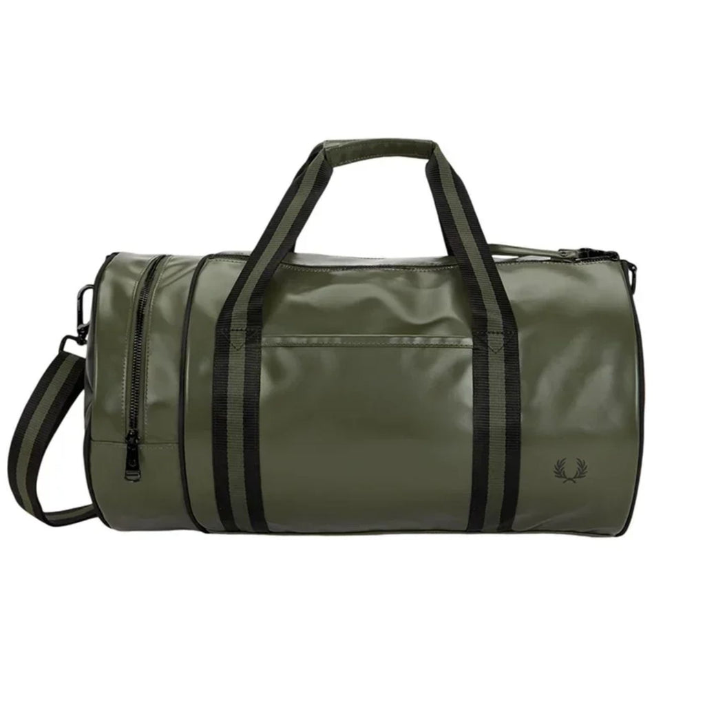 Saco Clássico Barrel Bag Fred Perry Verde e Preto