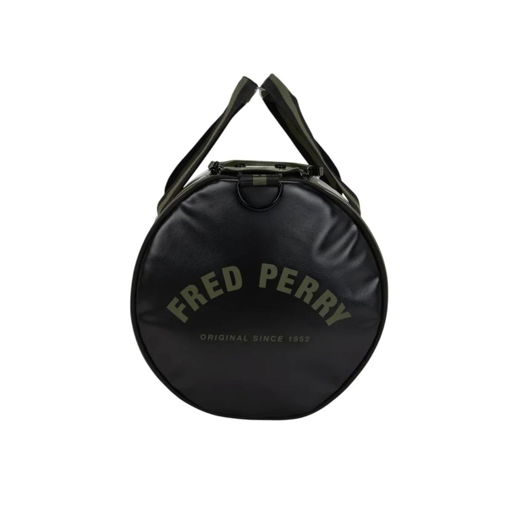 Saco Clássico Barrel Bag Fred Perry Verde e Preto