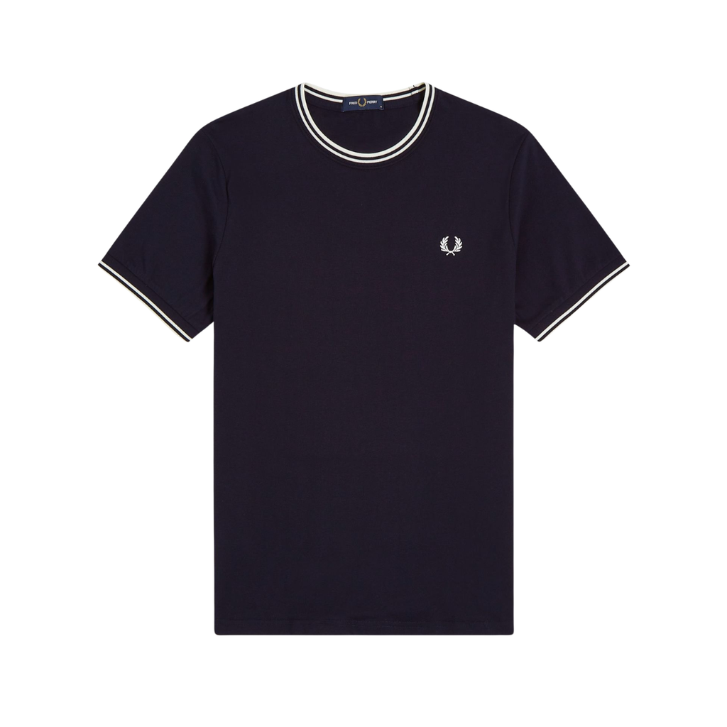 T-Shirt para homem Fred Perry Twin Tipped Azul Marinho