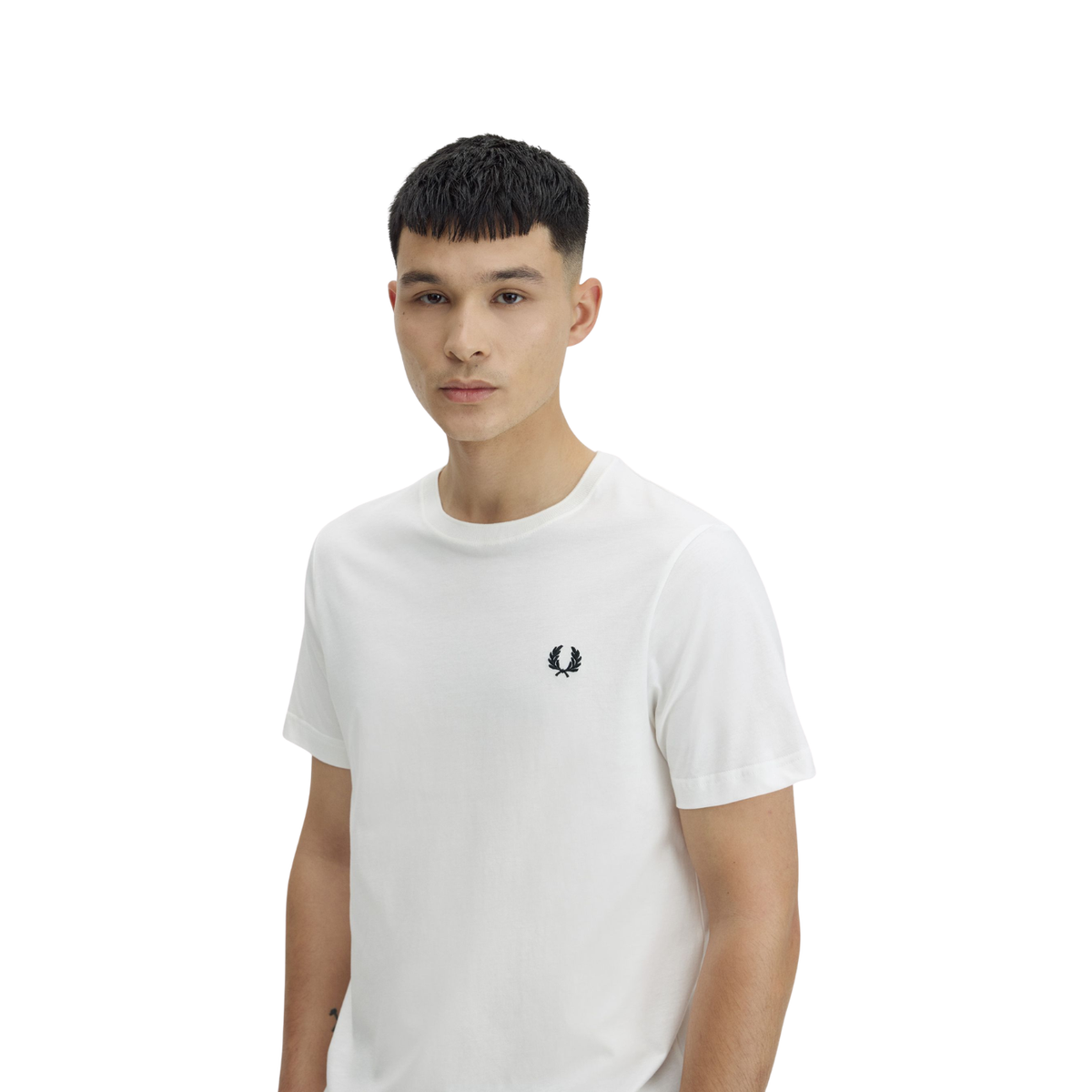 T-Shirt para homem Fred Perry Lisa Branco