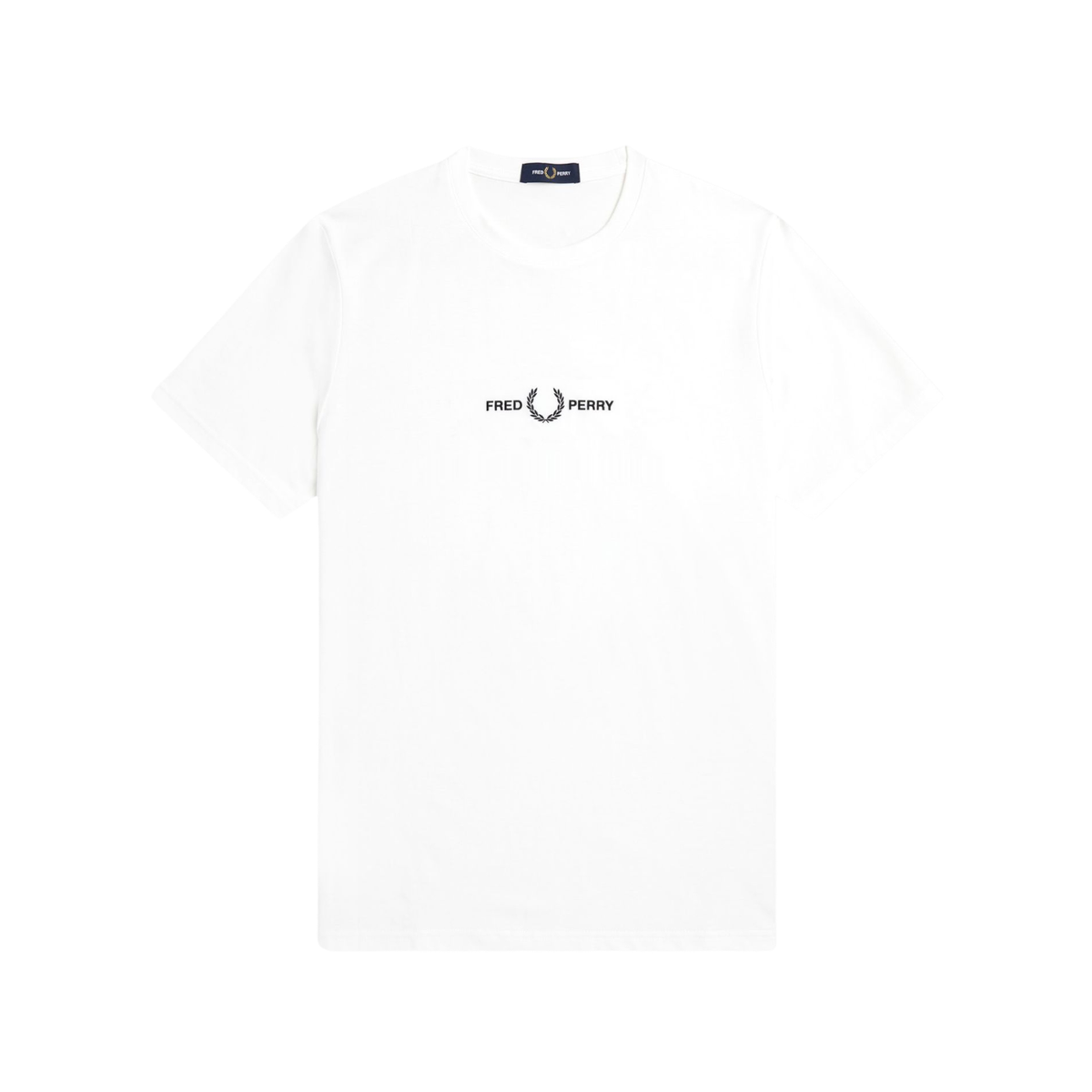 T-Shirt Branca para homem Fred Perry Logo Bordado