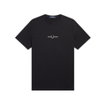 T-Shirt Preta para homem Fred Perry Logo Bordado