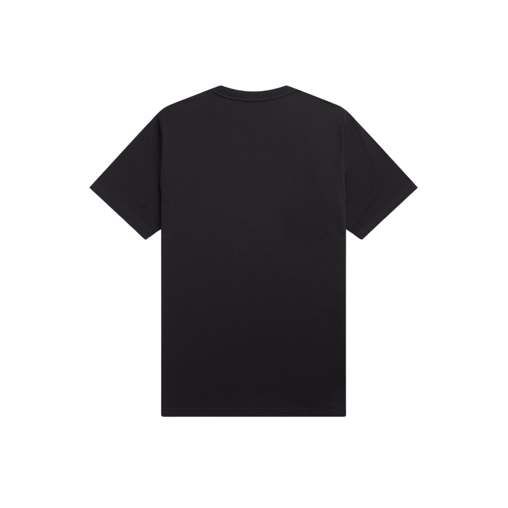 T-Shirt Preta para homem Fred Perry Logo Bordado
