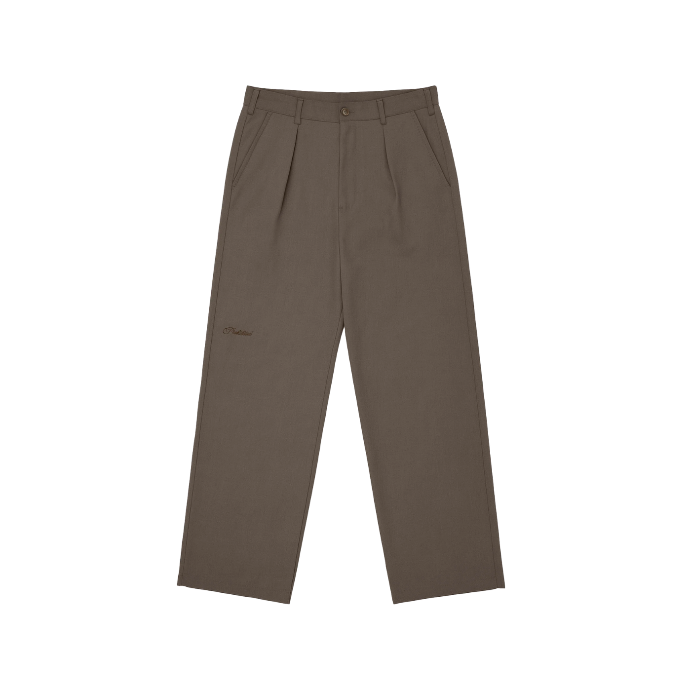 Prohibited Soho Pleated Khaki Unisex Trousers