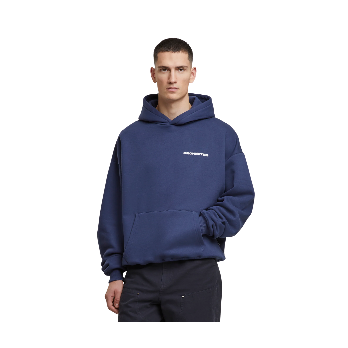 Navy Hoodie Prohibited 10119 Brushed Unisex