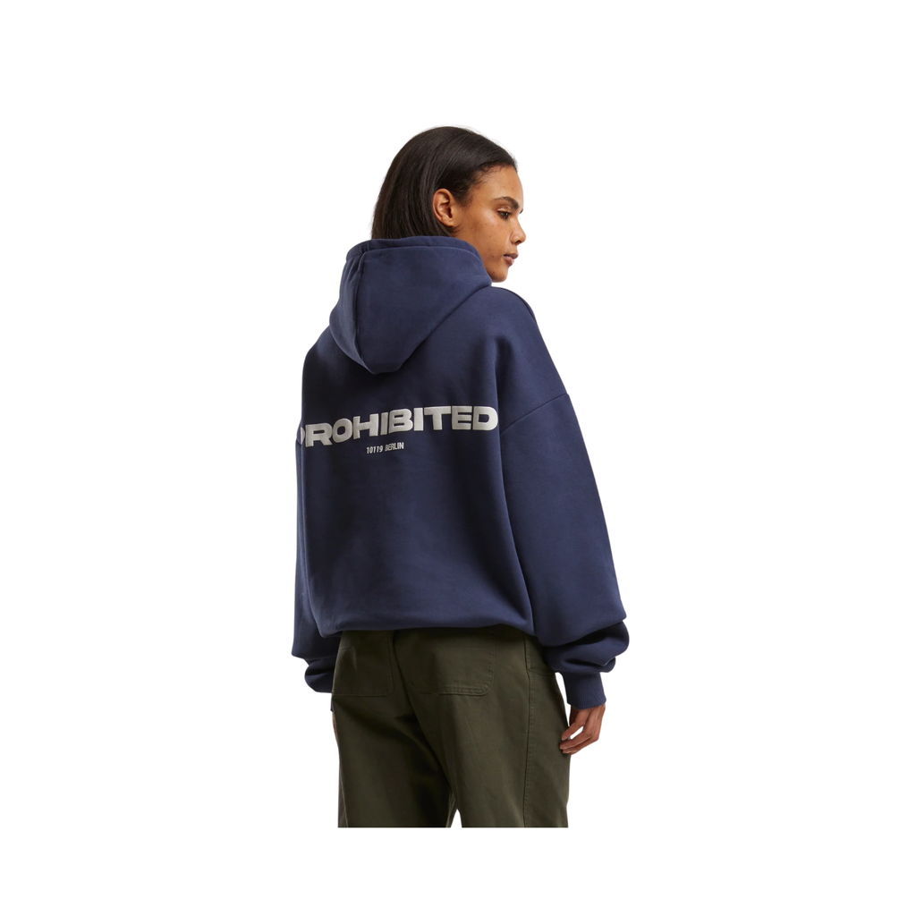 Navy Hoodie Prohibited 10119 Brushed Unisex