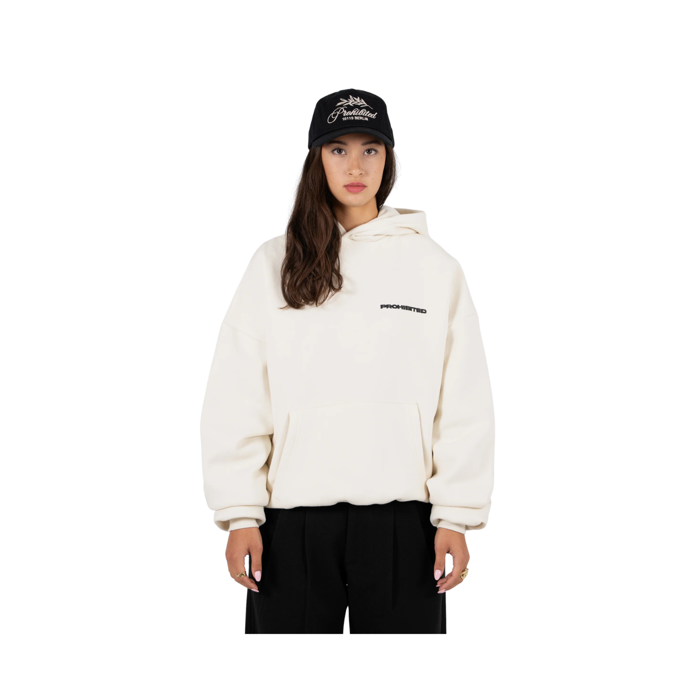 Prohibited 10119 Brushed Cream Hoodie Unisex