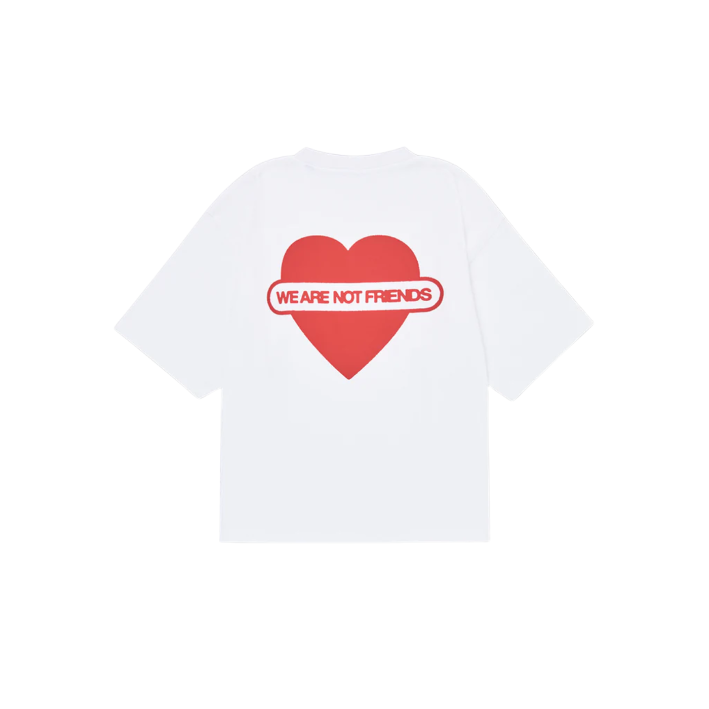 T-Shirt We Are Not Friends Union Love BH Boxy White