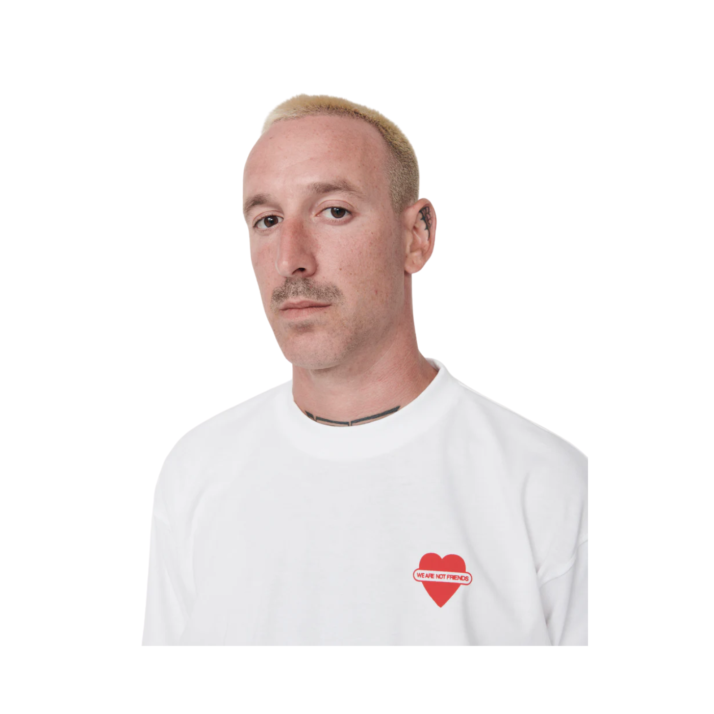 T-Shirt We Are Not Friends Union Love BH Boxy White