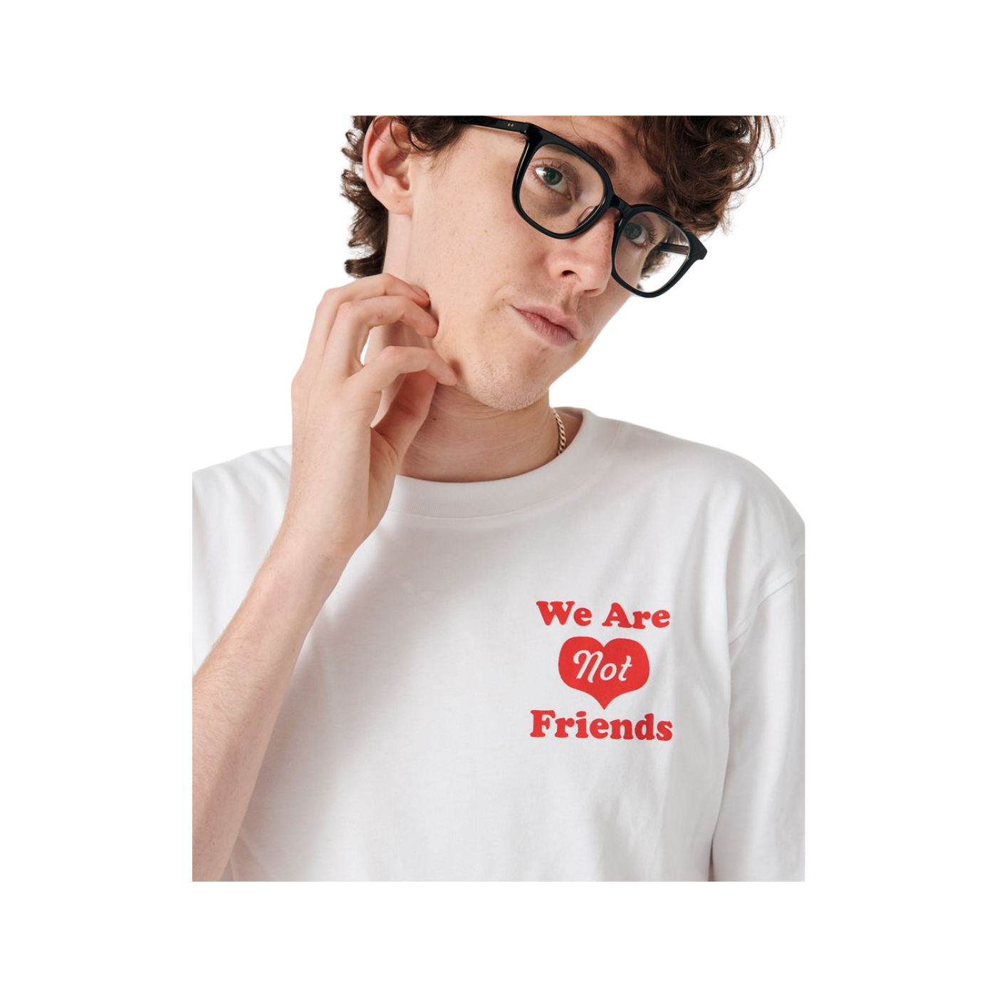 T-Shirt We Are Not Friends Heart House Branca