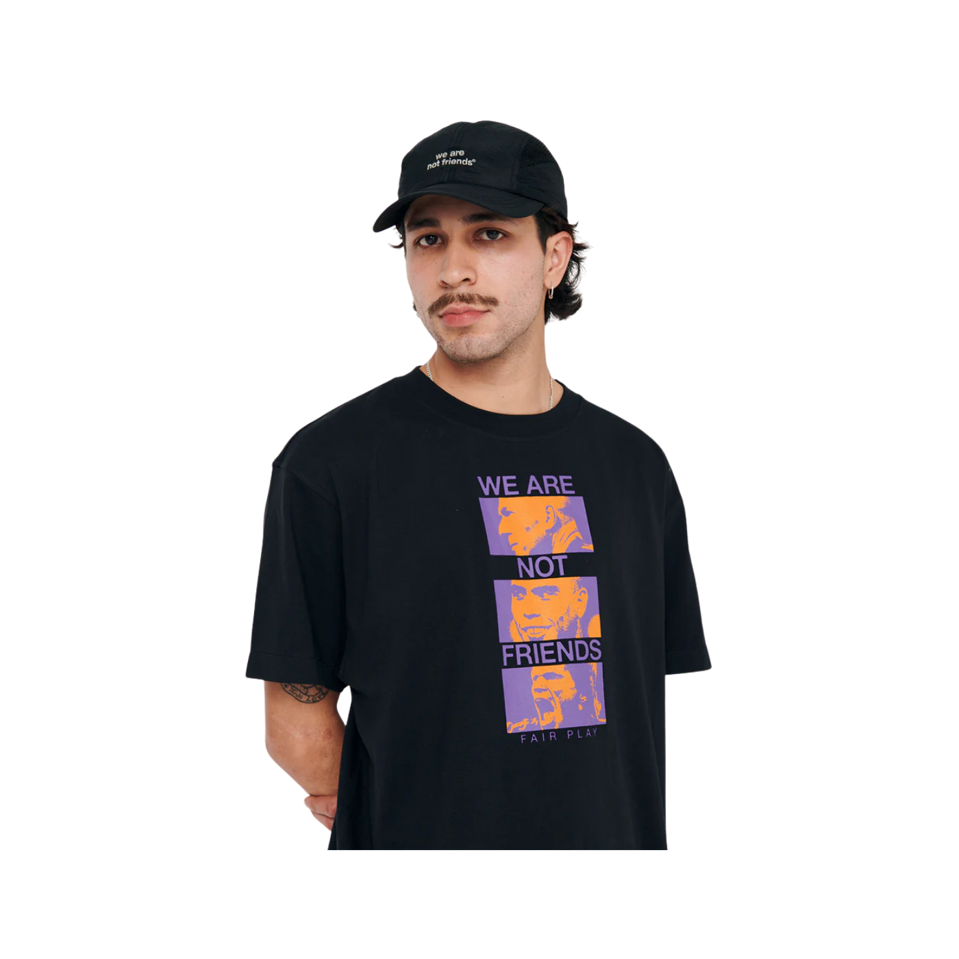 T-Shirt We Are Not Friends The Three Amigos Preta