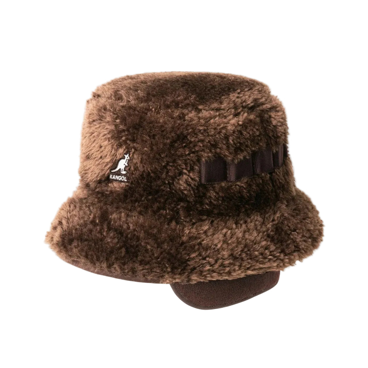 Bucket Kangol Faux Shearling Utility Castanho